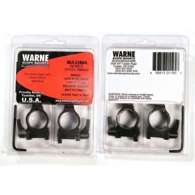 Крепления Warne CZ550 для прицелов 1" 25,4 мм 1BLM QD Medium